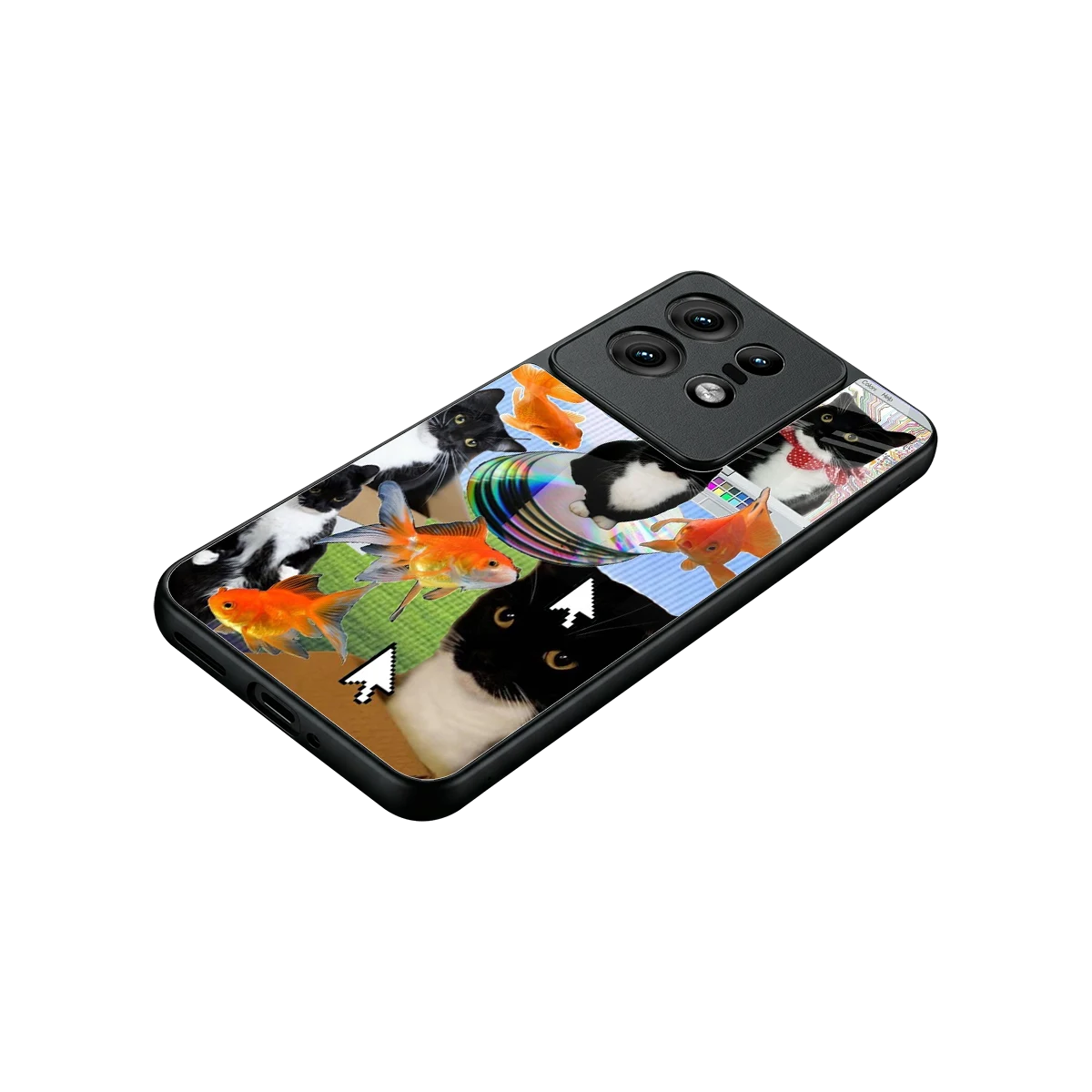 Techno Kitties stylish phone case for motorola edge 50 pro | glossy glass and slim fit