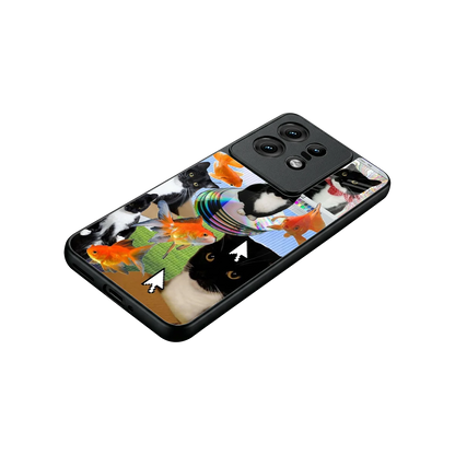 Techno Kitties stylish phone case for motorola edge 50 pro | glossy glass and slim fit