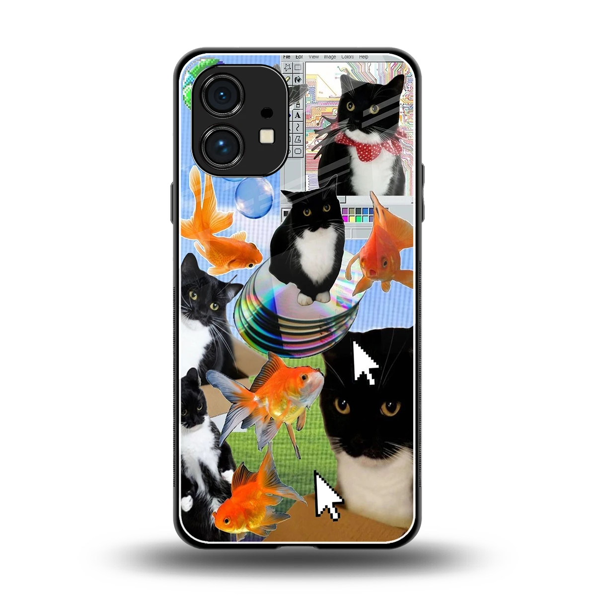 Techno Kitties back phone cover | glass case for nothing phone 1