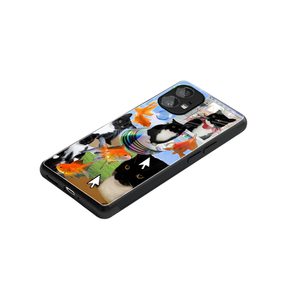 Techno Kitties stylish phone case for nothing phone 1 | glossy glass and slim fit