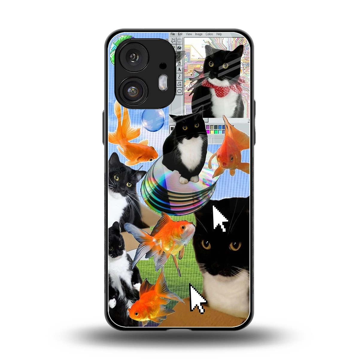 Techno Kitties back phone cover | glass case for nothing phone 2
