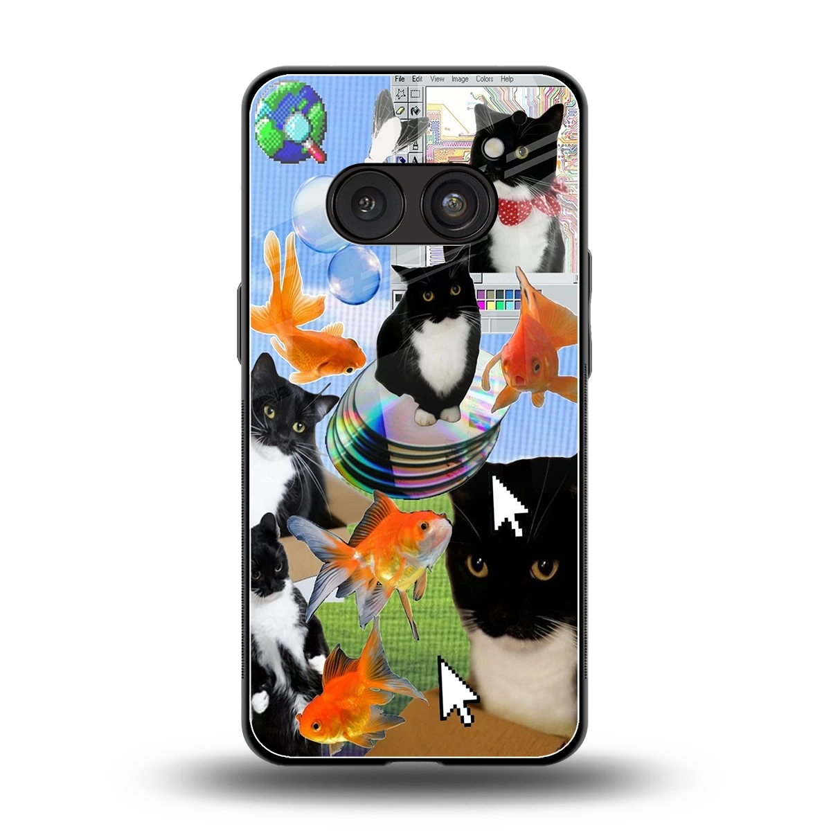Techno Kitties back phone cover | glass case for nothing phone 2a