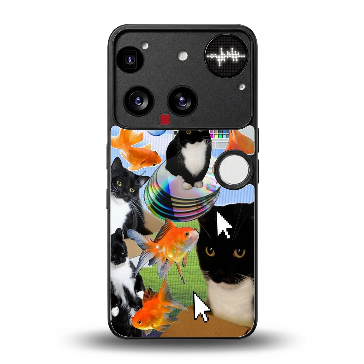 Techno Kitties back phone cover | glass case for nothing phone 3