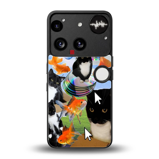 Techno Kitties back phone cover | glass case for nothing phone 3