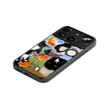 Techno Kitties stylish phone case for nothing phone 3 | glossy glass and slim fit
