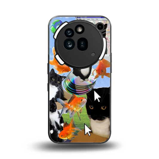 Techno Kitties back phone cover | glass case for nothing phone 3a pro
