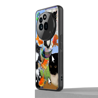 Techno Kitties nothing phone 3a pro mobile cover | shockproof glass phone case