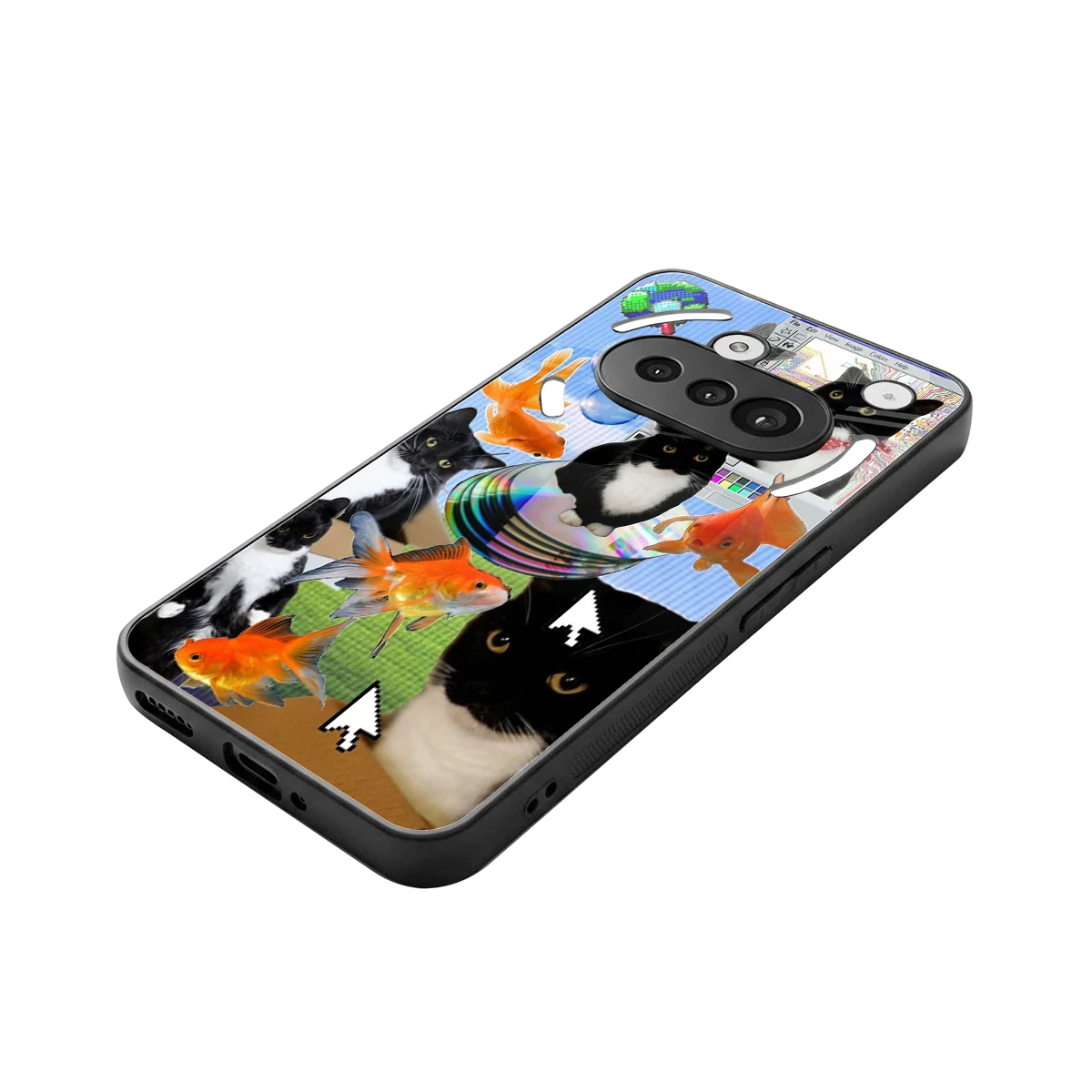 Techno Kitties stylish phone case for nothing phone 3a | glossy glass and slim fit