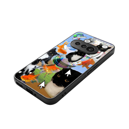 Techno Kitties stylish phone case for nothing phone 3a | glossy glass and slim fit