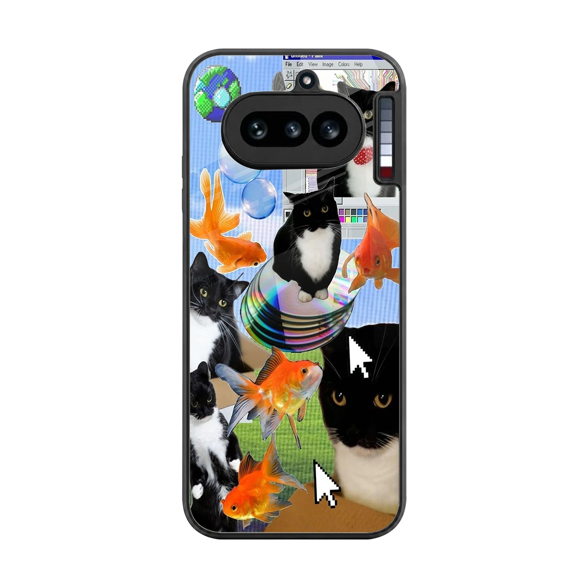 Techno Kitties back phone cover | glass case for nothing phone 4a