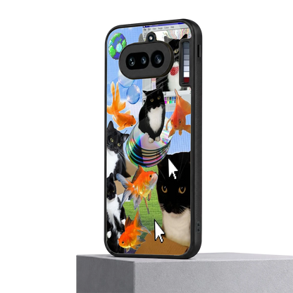 Techno Kitties nothing phone 4a mobile cover | shockproof glass phone case