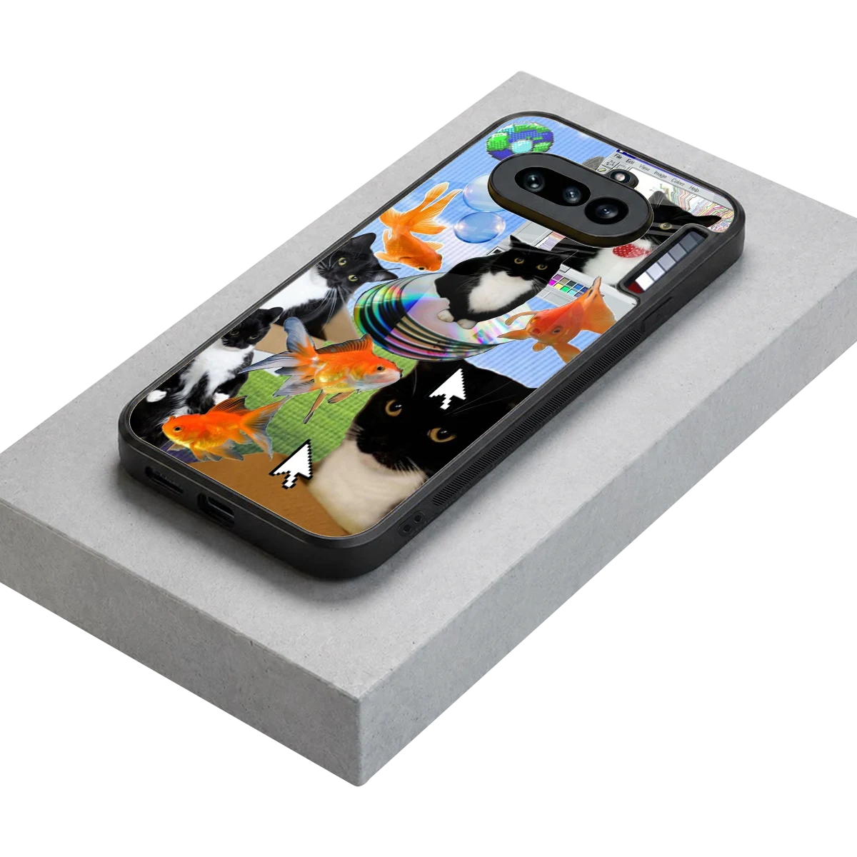 Techno Kitties stylish phone case for nothing phone 4a | glossy glass and slim fit