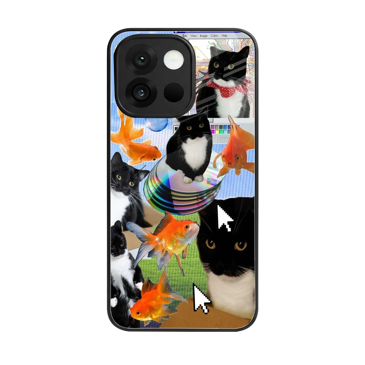 Techno Kitties back phone cover | glass case for oneplus 13s