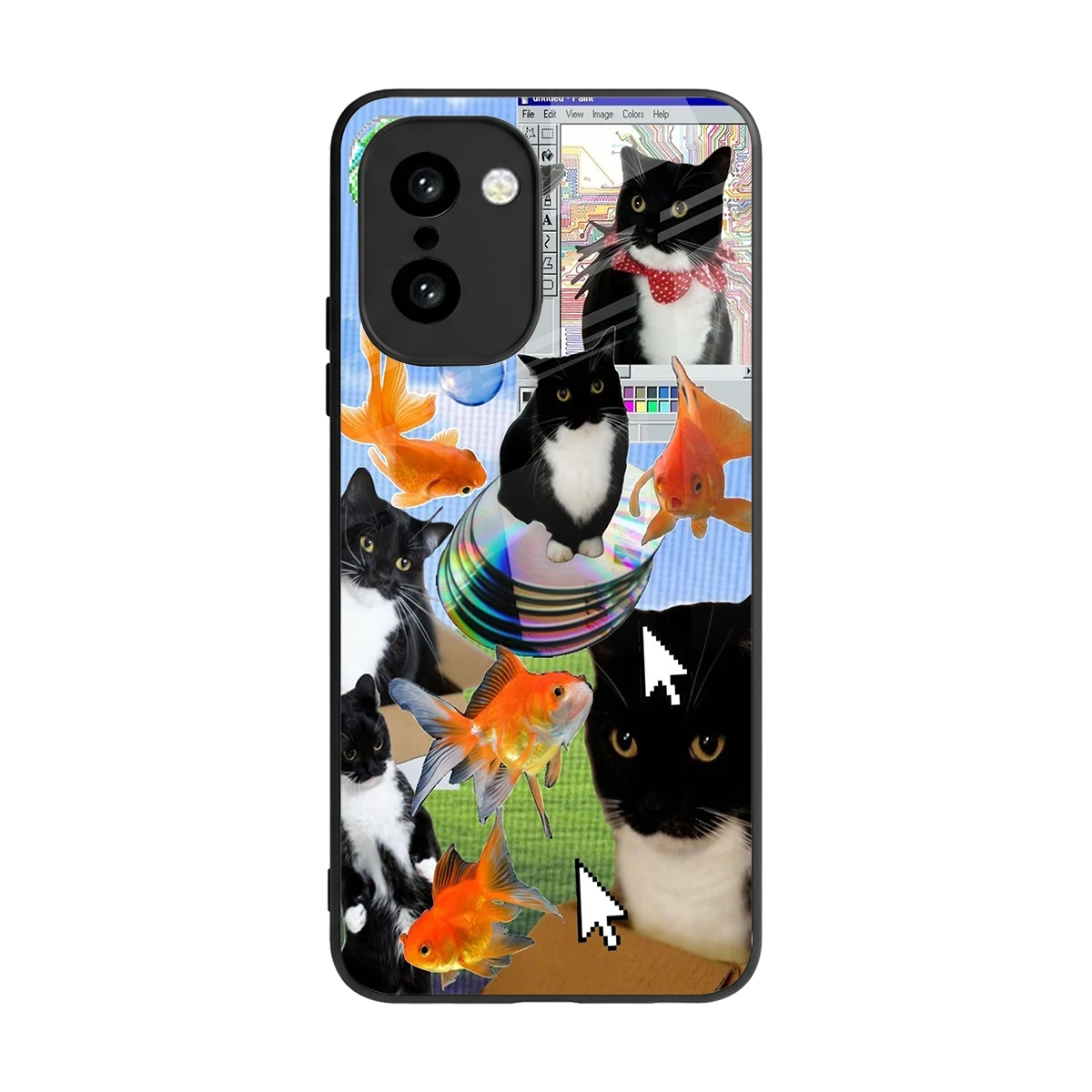 Techno Kitties back phone cover | glass case for oneplus 15r