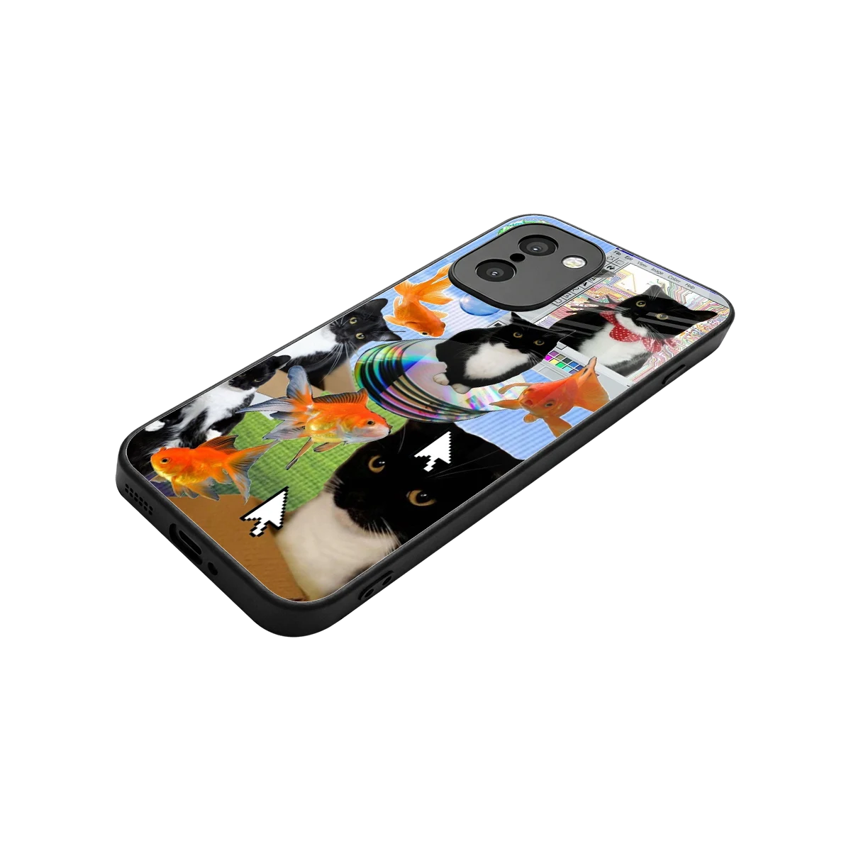 Techno Kitties stylish phone case for oneplus 15r | glossy glass and slim fit