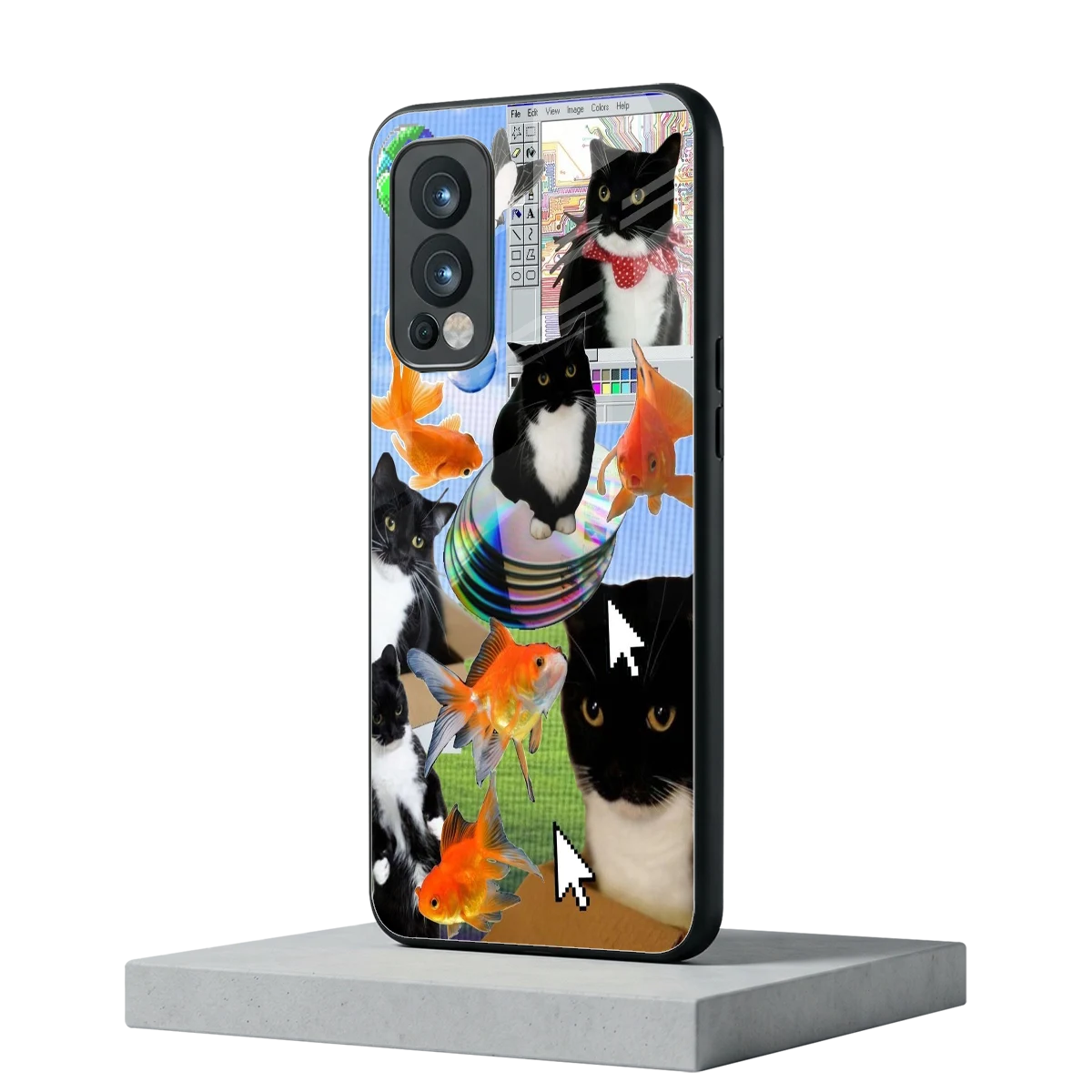 Techno Kitties oneplus nord 2 mobile cover | shockproof glass phone case