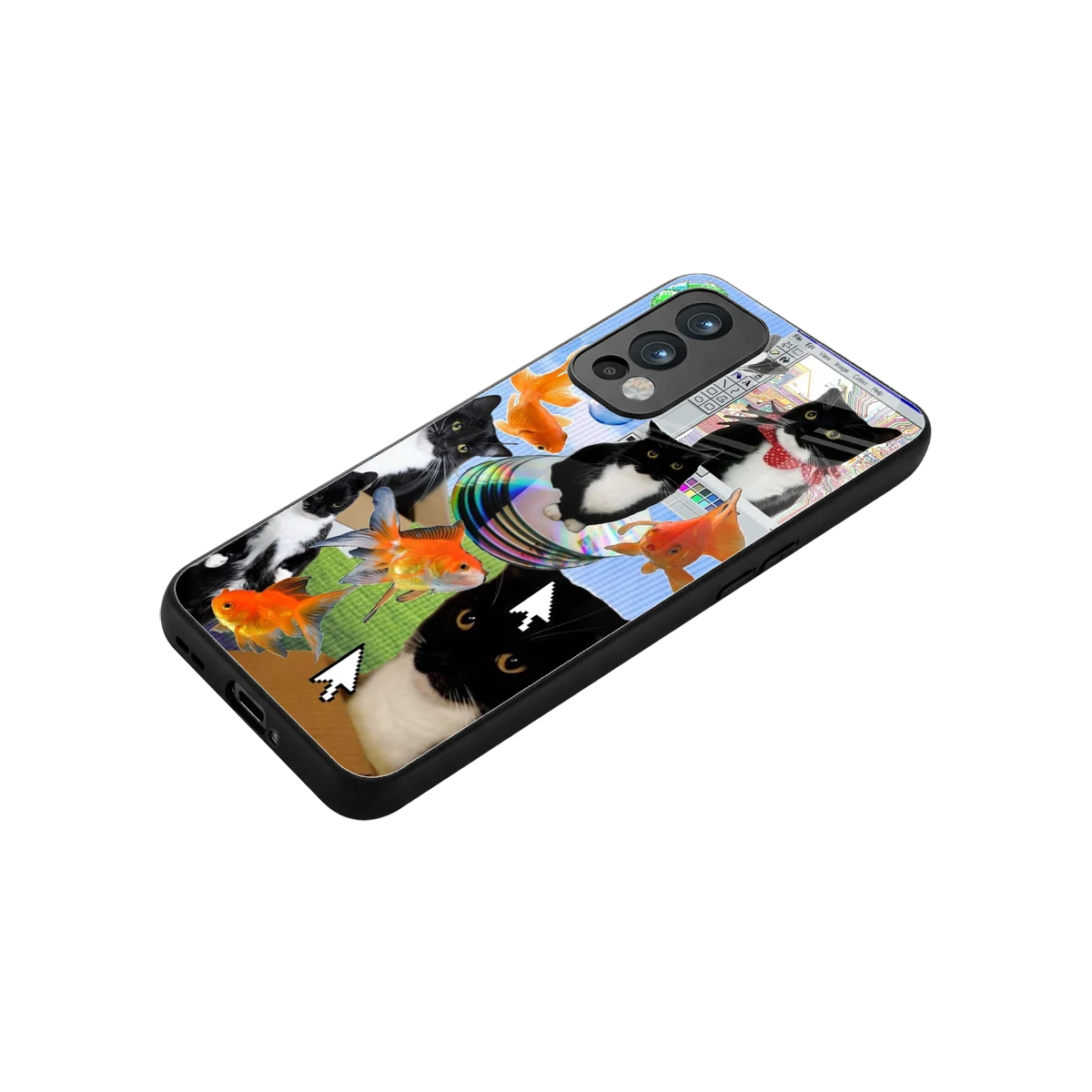 Techno Kitties stylish phone case for oneplus nord 2 | glossy glass and slim fit
