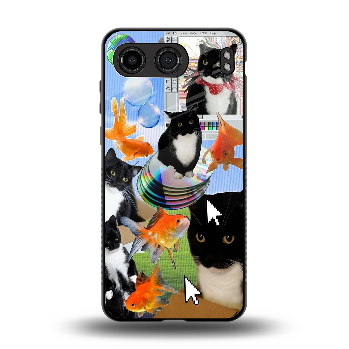 Techno Kitties back phone cover | glass case for oneplus nord 4