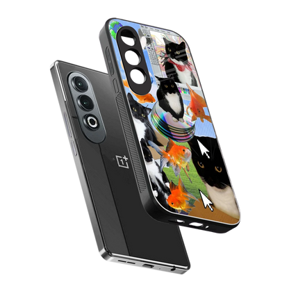 Techno Kitties sleek oneplus nord ce 4 cover with tempered glass back and TPU edges