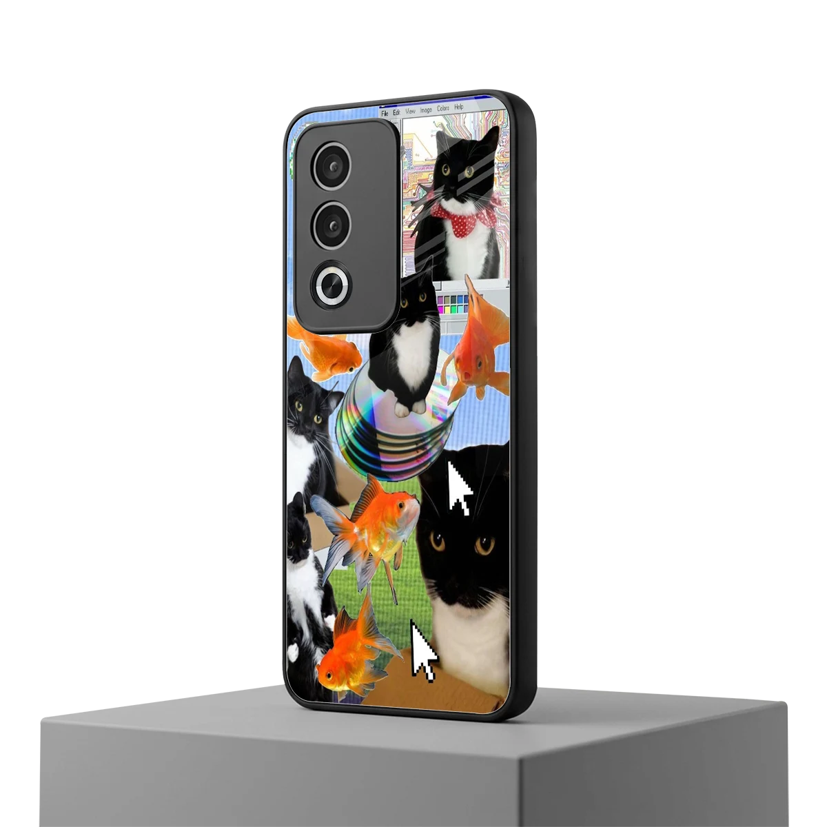 Techno Kitties oppo a3 pro mobile cover | shockproof glass phone case