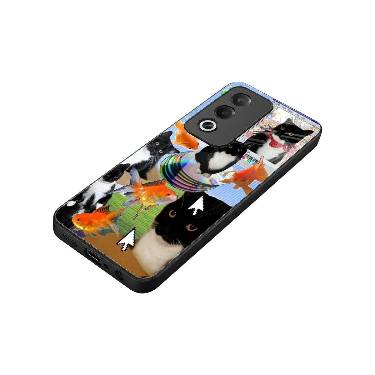 Techno Kitties stylish phone case for oppo a3 pro | glossy glass and slim fit