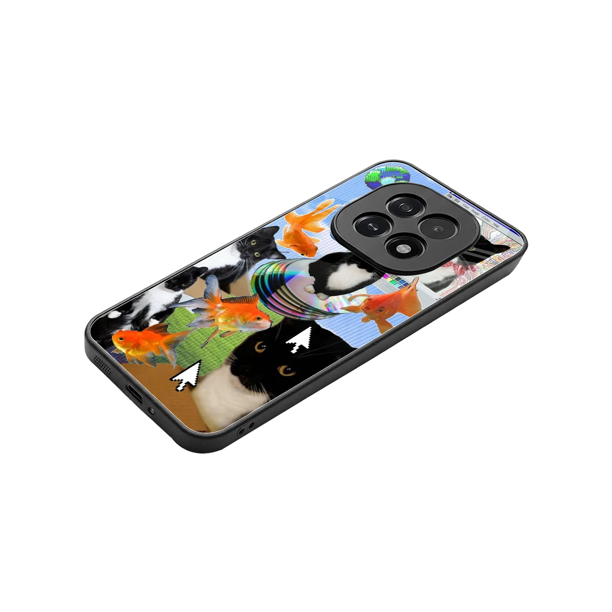 Techno Kitties stylish phone case for oppo f29 5g | glossy glass and slim fit