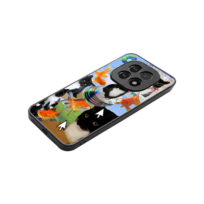 Techno Kitties stylish phone case for oppo f29 5g | glossy glass and slim fit