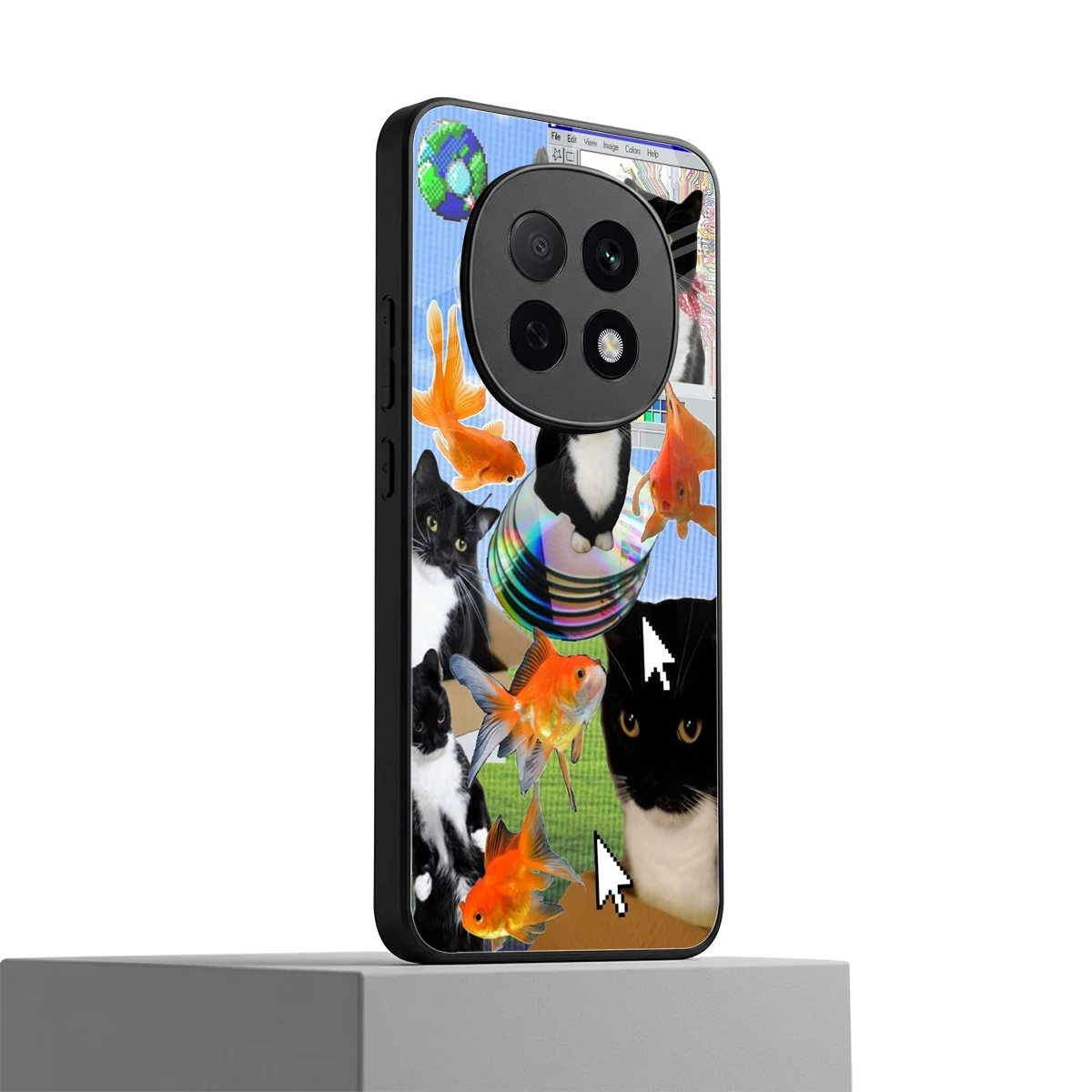 Techno Kitties oppo f29 pro 5g mobile cover | shockproof glass phone case