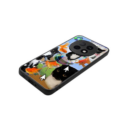 Techno Kitties stylish phone case for oppo f29 pro 5g | glossy glass and slim fit