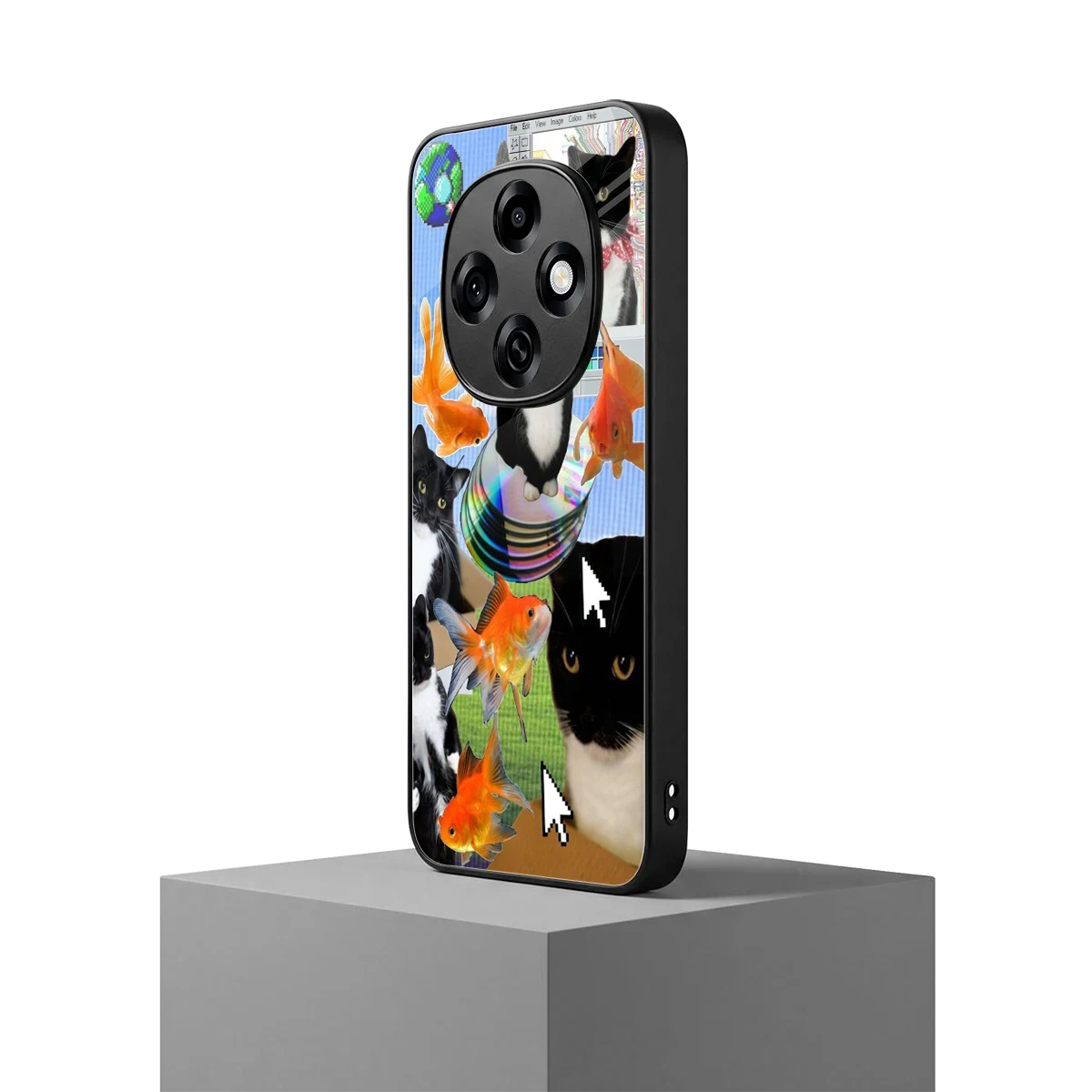 Techno Kitties oppo f31 pro 5g mobile cover | shockproof glass phone case