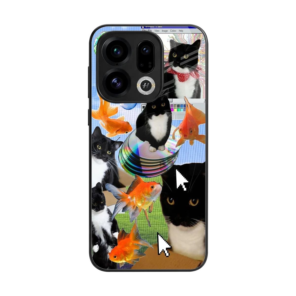Techno Kitties back phone cover | glass case for oppo find x9
