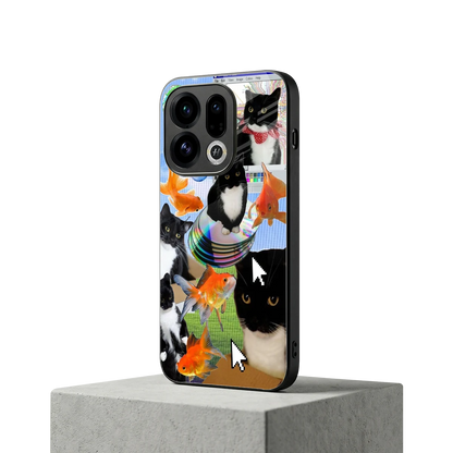 Techno Kitties oppo find x9 mobile cover | shockproof glass phone case