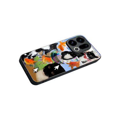 Techno Kitties stylish phone case for oppo find x9 | glossy glass and slim fit