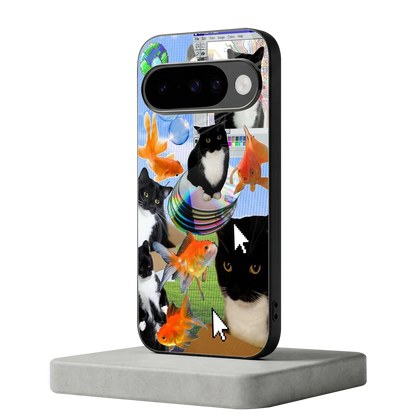 Techno Kitties google pixel 10 mobile cover | shockproof glass phone case