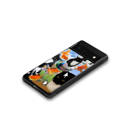 Techno Kitties google pixel 6 mobile cover | shockproof glass phone case
