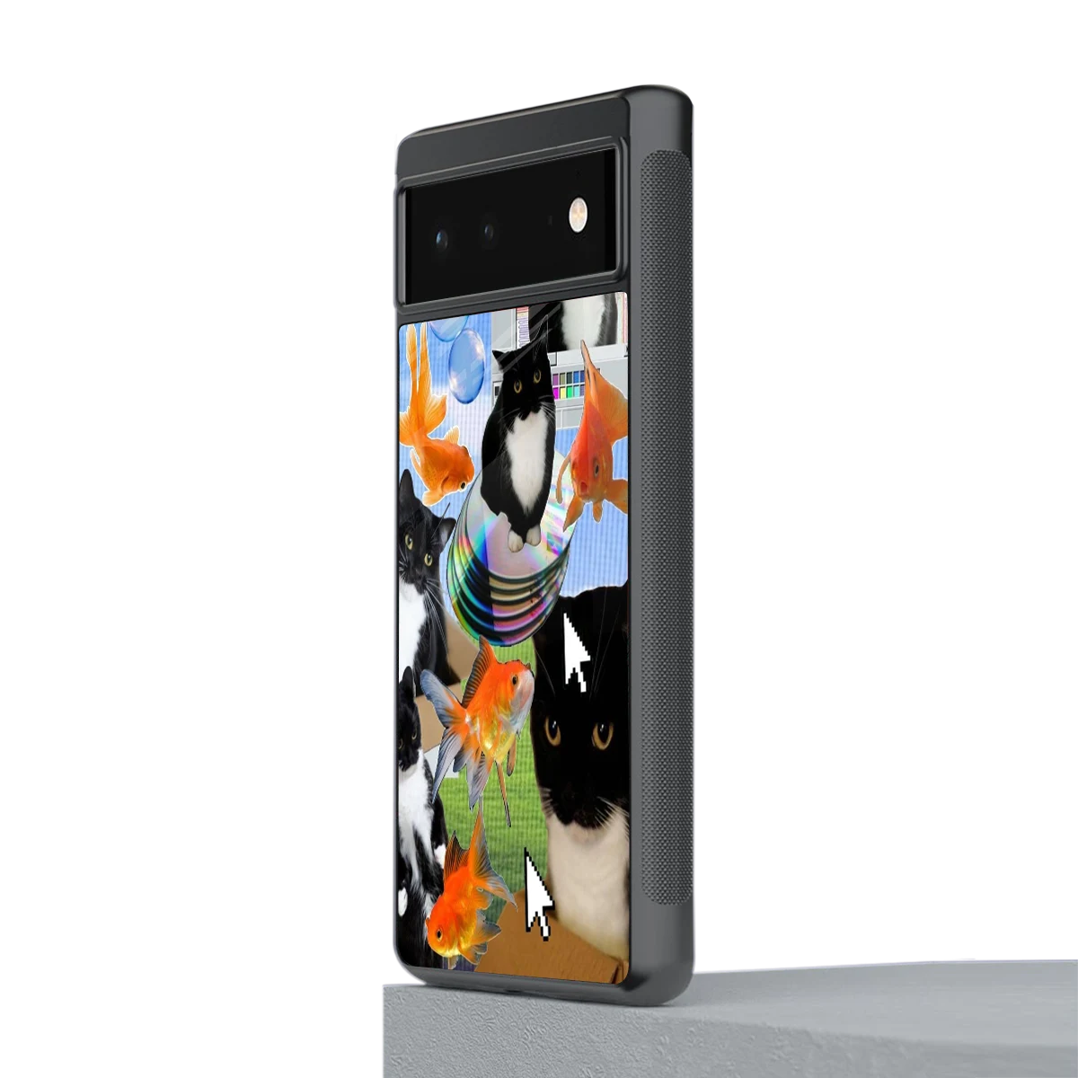 Techno Kitties stylish phone case for google pixel 6 | glossy glass and slim fit