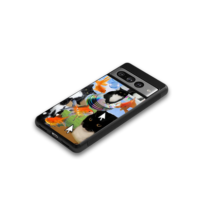 Techno Kitties google pixel 7 pro mobile cover | shockproof glass phone case