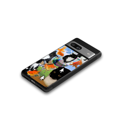 Techno Kitties google pixel 7 mobile cover | shockproof glass phone case