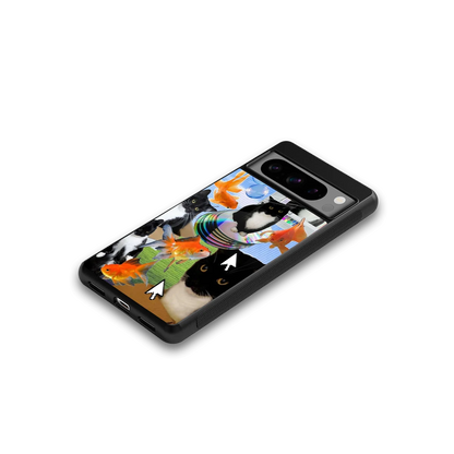 Techno Kitties google pixel 8 pro mobile cover | shockproof glass phone case