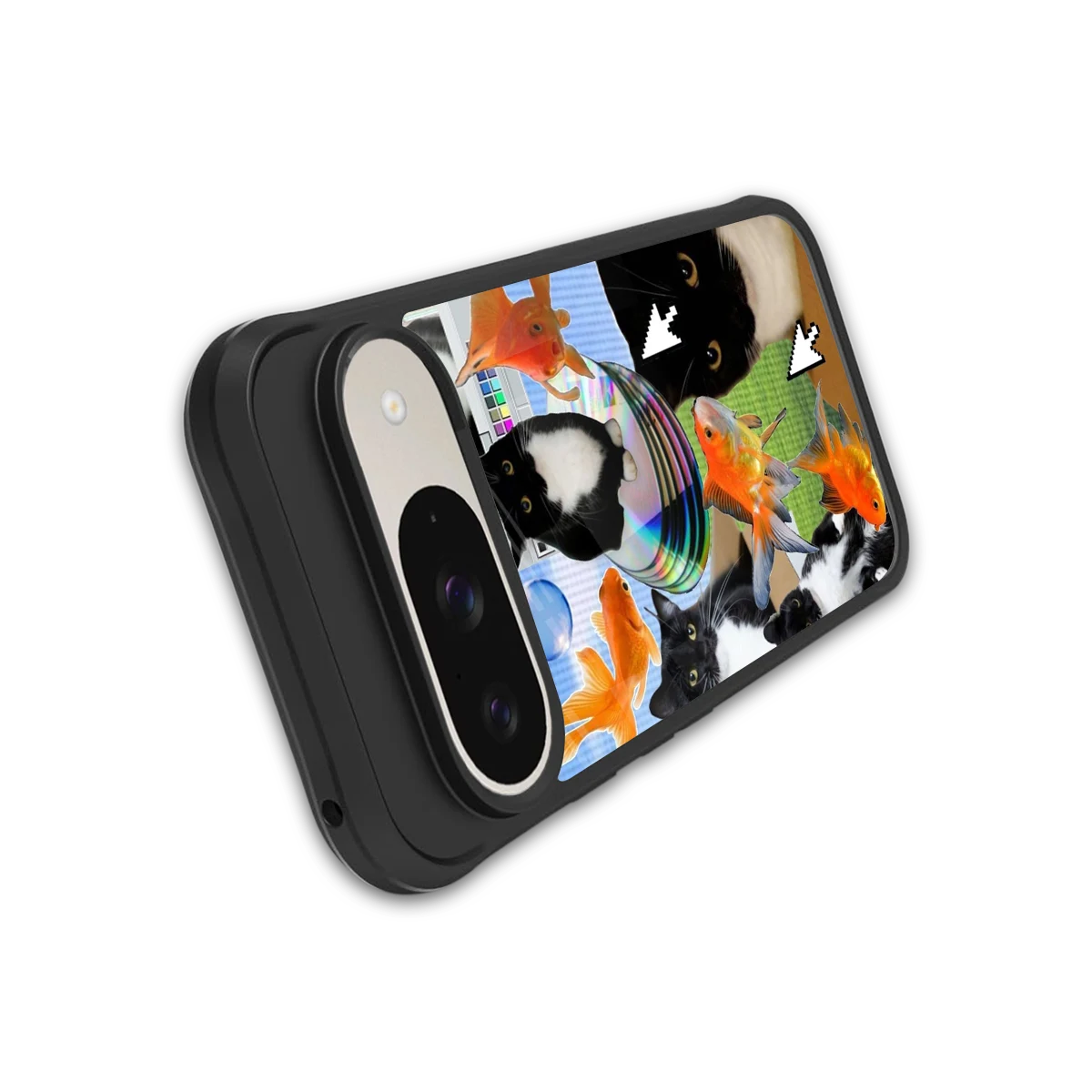 Techno Kitties stylish phone case for google pixel 9 | glossy glass and slim fit