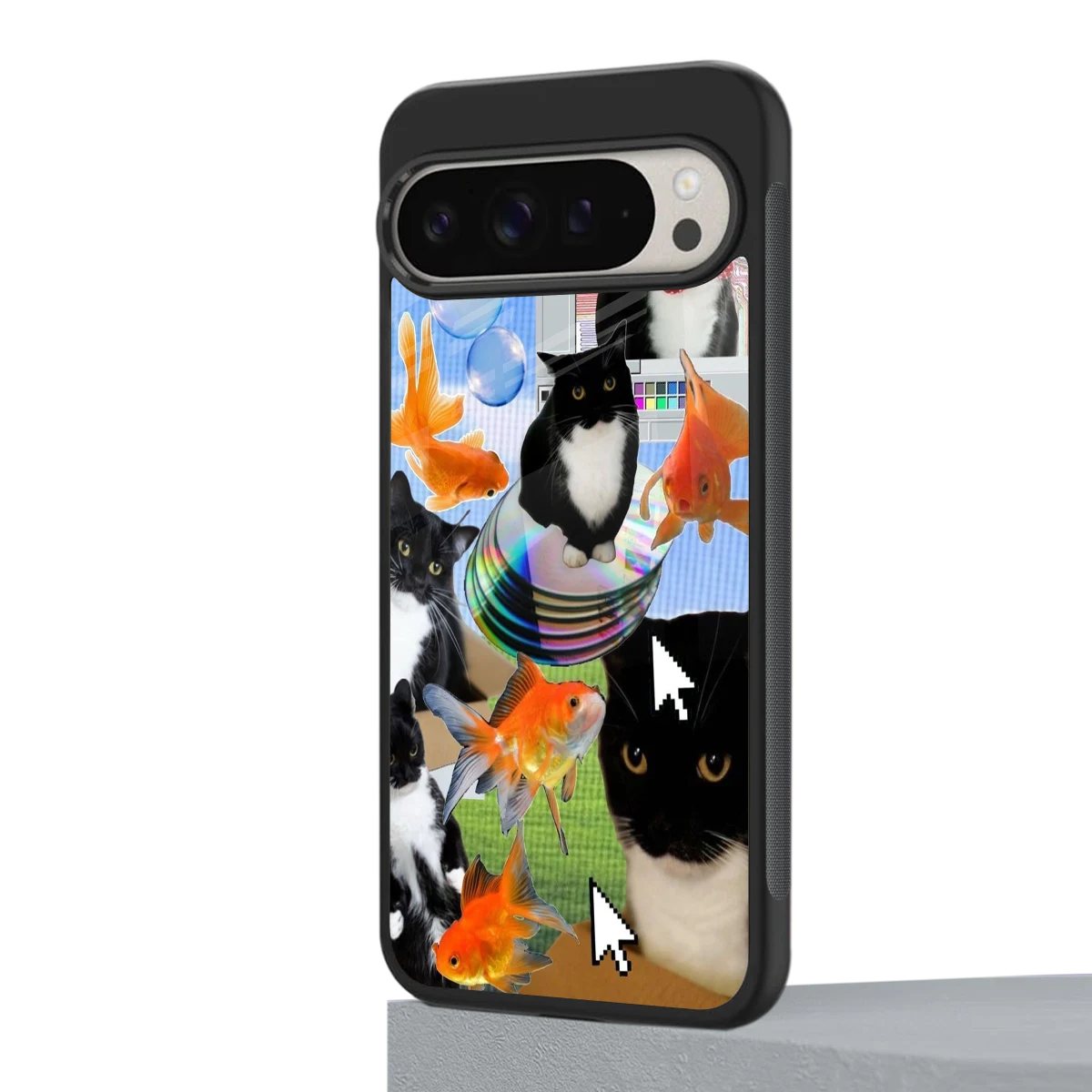 Techno Kitties google pixel 9 pro mobile cover | shockproof glass phone case