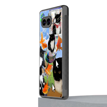 Techno Kitties google pixel 10a mobile cover | shockproof glass phone case