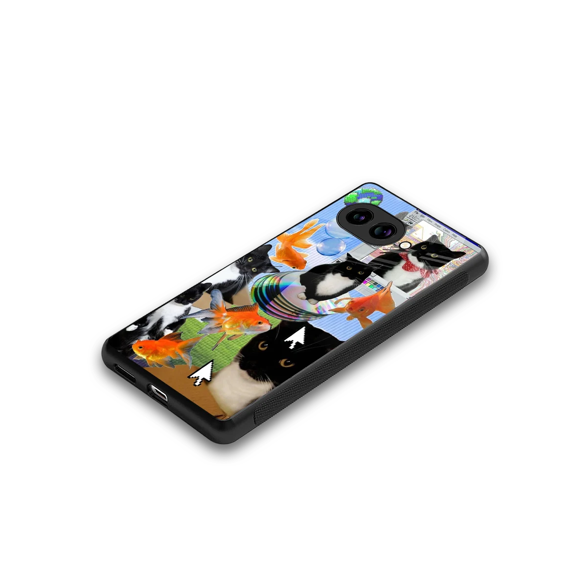 Techno Kitties stylish phone case for google pixel 10a | glossy glass and slim fit