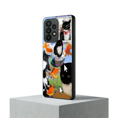 Techno Kitties samsung galaxy a23 mobile cover | shockproof glass phone case