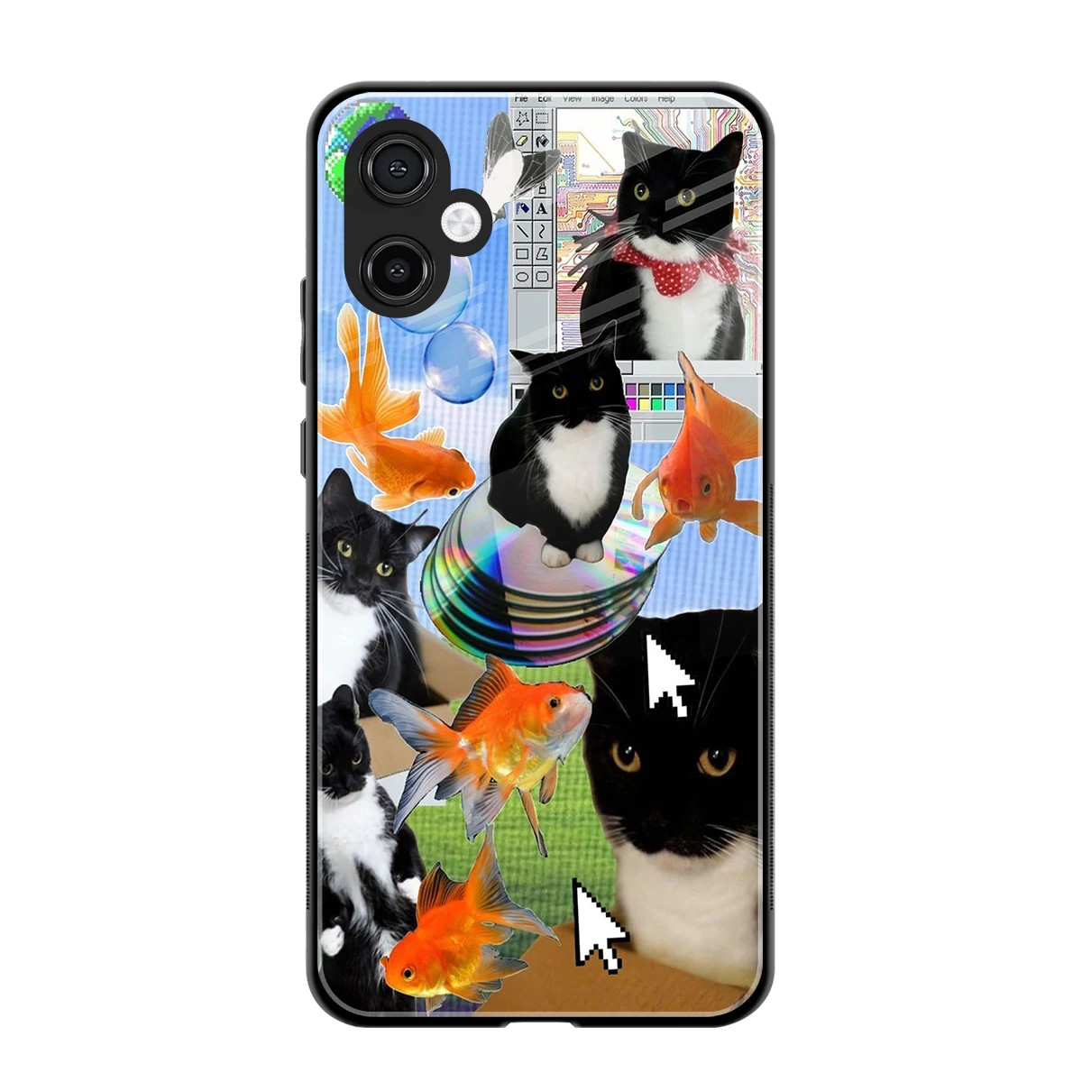 Techno Kitties back phone cover | glass case for samsung galaxy a06 5g