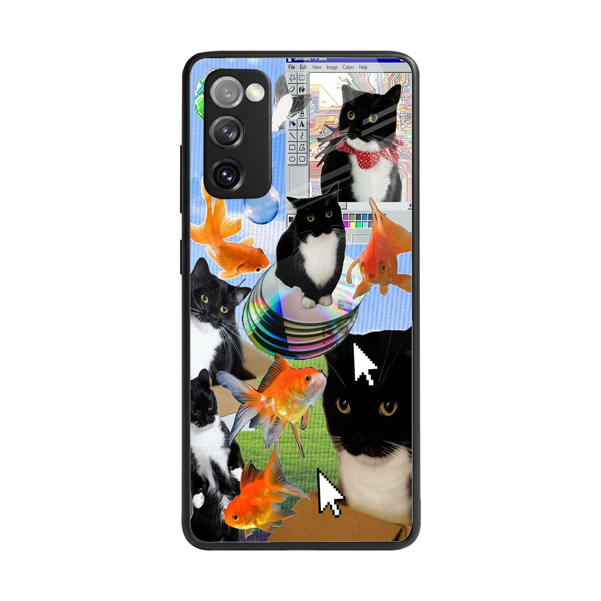 Techno Kitties back phone cover | glass case for samsung galaxy s20 fe