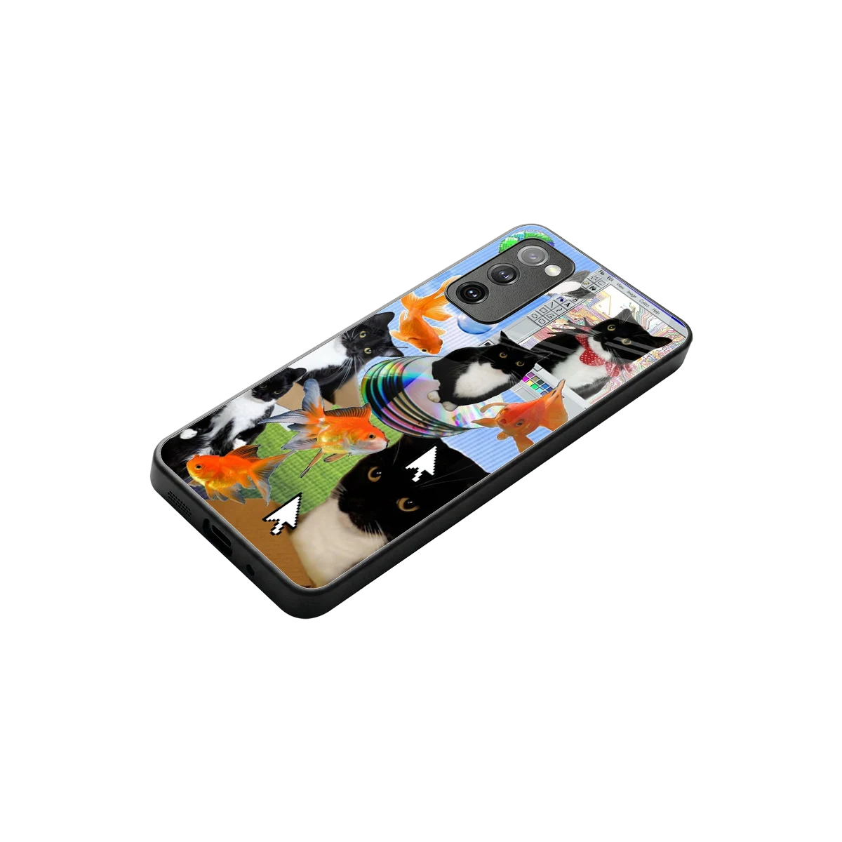 Techno Kitties stylish phone case for samsung galaxy s20 fe | glossy glass and slim fit