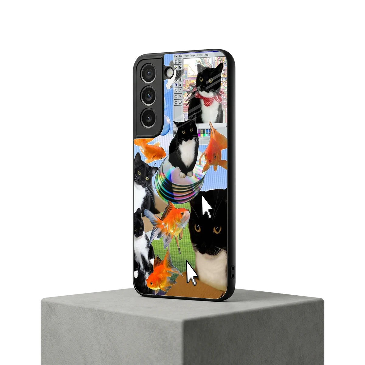 Techno Kitties samsung galaxy s22 mobile cover | shockproof glass phone case
