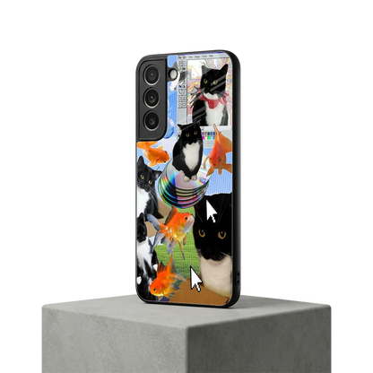 Techno Kitties samsung galaxy s22 mobile cover | shockproof glass phone case