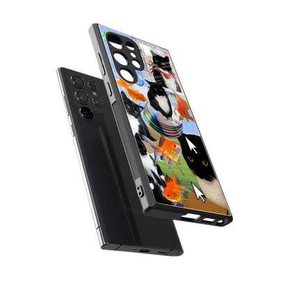 Techno Kitties sleek samsung galaxy s23 ultra cover with tempered glass back and TPU edges